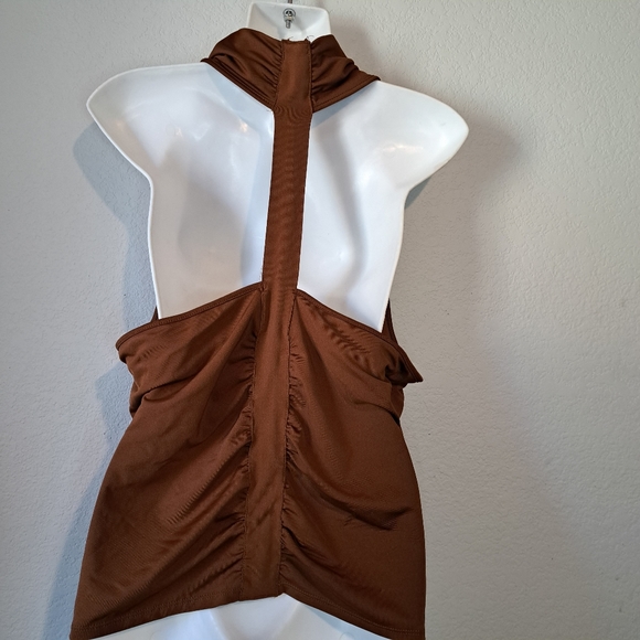 B.Y.B.B. by Susan Lawrence cowl neck halter style top. Size Xl - Picture 5 of 10